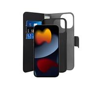 Puro Custodia a libro, 2 in1; cover rimovibile; in ecopelle compatibile con iPhone 13 Pro chiusura magnetica; 3 tasche per carte nero
