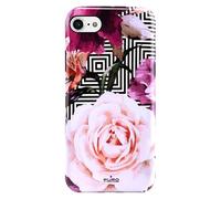 PURO, Custodia per iPhone 6s / 7 / 8 / SE 2022 Serie Glam Geo Fiori Peonie, Rosa