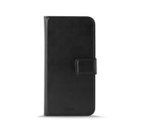 Puro Eco-Leather Wallet Nero Copertura Custodia di Protezione per Huawei Y5 2018