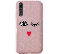 Puro EYES Glitter Cover Custodia Rigida Per Huawei P20 Pro 6,1"