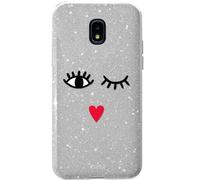 Puro Eyes Lucido Cover Custodia di Protezione Rigida per Samsung Galaxy J3