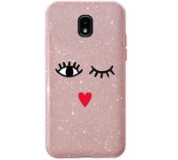 Puro Eyes Lucido Cover Custodia di Protezione Rigida per Samsung Galaxy J3 2018