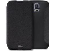 Puro Libretto Case Pieghevole Wallet Raccolta Nero per Samsung Galaxy S5