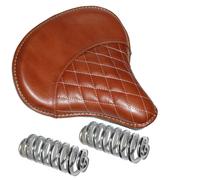 Puro Pelle Sella Assolo Sedile Con Molle Marrone Per Reale Enfield Standard Aes