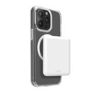 Puro Power Mag 5000mAh Power Bank - Compatibile MagSafe, USB-C, Ultra Sottile, Ricarica Rapida per iPhone, Include Cavo USB-A/USB-C, Bianco