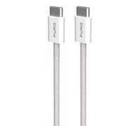PURO - PUCCCFABK415MTBEG - Cavo in tessuto da USB-C a USB-C per iPhone 15 - Sandshell