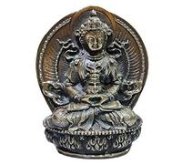 Puro Rame Tibetano Zen Buddha Statue figurina in Ottone Verde Tara Statuette Statuette sculture Articoli Religiosi Artigianato buddisti Artigianato Moderno casa Feng Shui Ornamenti Decorazioni