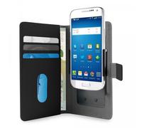Puro Slim Wallet Custodia M Booklet Nera Cover 360 Gradi Carte Smartphone