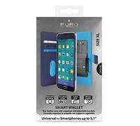 Puro UNIWALLET3BLUEXL Cover Smart Wallet Universale XL, Blu