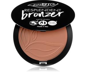 puroBIO Cosmetics Resplendent bronzer effetto opaco colore 03 Beige Brown 9 g