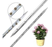 Purokise 10 Inches Soil Sampler Probe Circular Handle Easy to Use Portable Stainless Steel Soil Probe for Plants Garden Farm