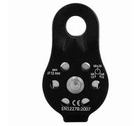 Purokise 26KN Alluminio in Lega Pesante Blocco puleggia a Corda Girevole Singola per l'arrampicata da 12 mm Che trasporta Il Trasporto di Blu Arancione Nero (Nero)