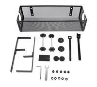 Purokise No Drilling Required Under Desk Cable Management Tray Premium Carbon Steel Desktop Cable Organizer Round Hole Trapezoidal Design Ideal for Office and Home Use (Black)