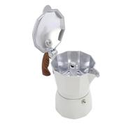 Purokise Stovetop Espresso Maker, Mocha Pot, Italian Mocha Pot Dual Valve Design for Brewing Cuban Coffee Ideal for Home and Camping Use (White)