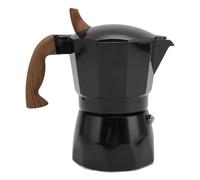 Purokise Stovetop Espresso Maker, Mocha Pot, Italian Mocha Pot Dual Valve Design for Brewing Cuban Coffee Ideal for Home and Camping Use (Black)