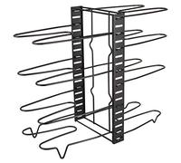 Purokise Under Cabinet Pot Rack Heavy Duty Pot Storage Rack 8 Tier Adjustable Support Kitchenware Made of Iron Material Suitable for Cast Iron Skillets and Baking Pans