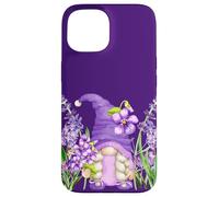 Purple Awareness Gnome For Hippie Mom And Funny Gardener Custodia per iPhone 15