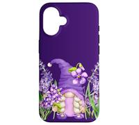 Purple Awareness Gnome For Hippie Mom And Funny Gardener Custodia per iPhone 16