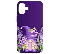 Purple Awareness Gnome For Hippie Mom And Funny Gardener Custodia per iPhone 16 Plus