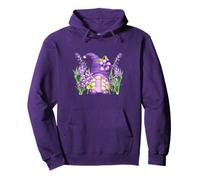 Purple Awareness GNOME for Hippie Mom And Funny Gardener Felpa con Cappuccio