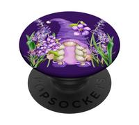 Purple Awareness Gnome For Hippie Mom And Funny Gardener PopSockets PopGrip Adesivo