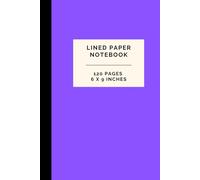Purple & Black Trim Lined Paper Notebook 120 Pages 6 x 9 Inches: Gifts for Students, Workers, and Writing Down Notes
