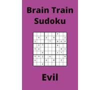 Purple Brain Train Sudoku Book, 9x9 Puzzles, 100 Pages, 5x8, Evil