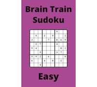 Purple Brain Train Sudoku Book, 9x9 Puzzles, 200 Pages, 5x8, Easy