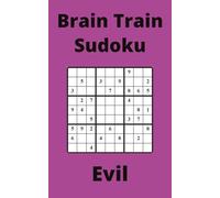Purple Brain Train Sudoku Book, 9x9 Puzzles, 200 Pages, 5x8, Evil