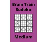 Purple Brain Train Sudoku Book, 9x9 Puzzles, 200 Pages, 5x8, Medium