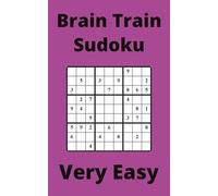 Purple Brain Train Sudoku Book, 9x9 Puzzles, 200 Pages, 5x8, Very Easy