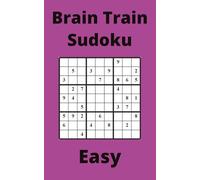 Purple Brain Train Sudoku Book, 9x9 Puzzles, 250 Pages, 5x8, Easy