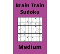 Purple Brain Train Sudoku Book, 9x9 Puzzles, 250 Pages, 5x8, Medium