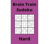Purple Brain Train Sudoku Book, 9x9 Puzzles, 50 Pages, 5x8, Hard