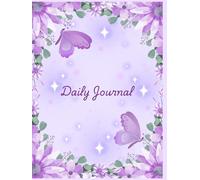 Purple Butterfly Floral Unruled Journal
