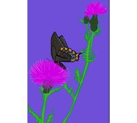 Purple Butterfly & Milkthistle: Blank journal