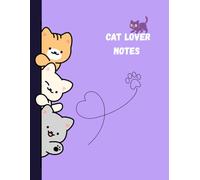 Purple Cat Notebook: Cute Kawaii Aesthetic Lined Journal: Adorable Lilac Cat Lover Notebook for School, Journaling & Daily Writing (8.5" x 11", 120 Pages)