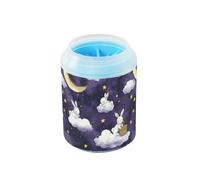 Purple Clouds Conigli Luna Pulitore Portatile Cane Rondella e Massaggiatore Spazzola in Silicone Piedi Morbidi Macchina di Pulizia per Cani di Medio e Grande Peine para Perros