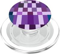 Purple Color Block Checkered Checker Abstract Checkerboard PopSockets PopGrip per MagSafe