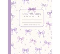 Purple Coquette Bows Composition Notebook: Cute College Ruled Notebook for School, Notes, Journaling & Writing | 100 Pages | 7.5 x 9.25 Inches