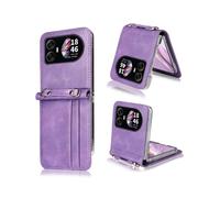 (Purple) Crossbody Card Bag PU Folding Phone Case For Blackview Hero 10