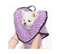 (Purple)Dog Absorbent Quick Drying Towel With Hand Pockets Y