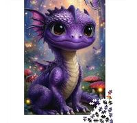 Purple Dragon Baby 1000 Pezzi Cartone Resistente Set Di Puzzle Senior Jigsaw Entusiasti Allenamento Di Concentrazione Decorazione Murale 70x50cm/1000pcs