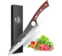 Purple Dragon Coltello da Chef, Affilatissimo Coltello da Cucina Professionali, Coltelli Macellaio Professionali per Tagliare Verdure, Carne e Disossare, con Manico Ergonomico e Confezione Regalo