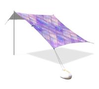 Purple Dragon Scales Sparkling Designed UPF50 Beach Cabana Tenda impermeabile portatile con sacchi di sabbia, pala di sabbia, pali per campeggio, pesca, divertimento in cortile o picnic carpa para el