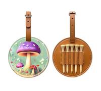 Purple Dream Mushroom - Borsa portaoggetti per tee da golf, design portatile, facile da organizzare, Marrone, One Size