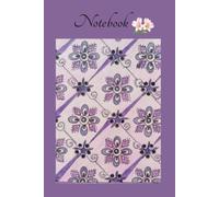 Purple Floral Geometric Pattern Notebook: 6x9 Lined Journal with Elegant Violet Flower Design, 120 Pages, College Ruled Composition Notebook for Writing, Note-Taking, and Journaling