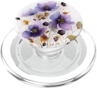 Purple Floral Pattern Aesthetic Garden Flower Bloom Cute PopSockets PopGrip per MagSafe