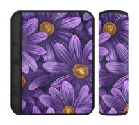 Purple Flower 2 Pack copertura cintura auto protegge il collo e le spalle per camion funda para cinturón de carro