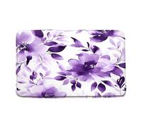 Purple Flower Spring Watercolor Flower Modern Abstract Ink Rustic Farmhouse Aesthetic Tappeti Da Bagno Trappola Sporco Tappeto Da Bagno Assorbente Tappeto Entrata Per Esterno Vasca 40X60Cm